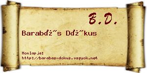 Barabás Dókus névjegykártya
